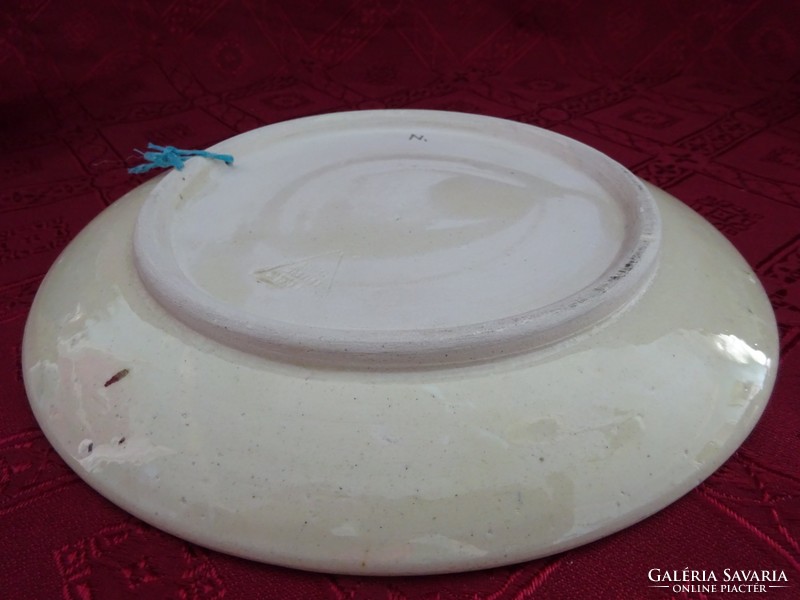German porcelain, antique wall plate, damaged, diameter 23 cm. He has!