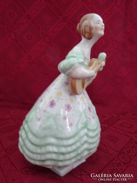 Herend porcelain frosted statue, height 21 cm. Green. He has!