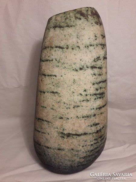 Smooth branch chamotte ceramic vase 25.5 cm flawless original marked uniqueness