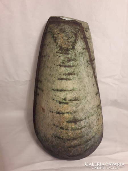 Simó Ágoston samott kerámia váza 25,5 cm hibátlan eredeti jelzett UNIKUM