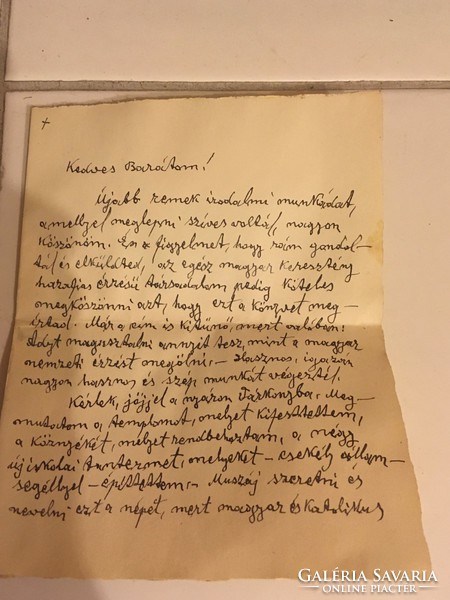 Gratuláló levél Bartha Józsefnek utolsó műve kapcsán -1941