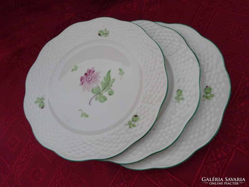 Herend porcelain cake set, a bowl and five small plates. He has!