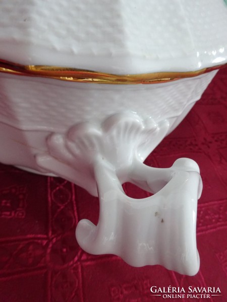 Herend porcelain, zve antique soup bowl, damaged, there is a 2 cm crack inside the bowl. He has!