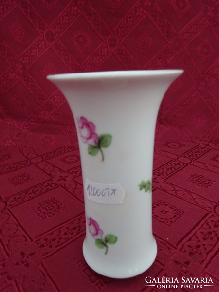Herend porcelain rose patterned vase, height 11.5 cm. He has!