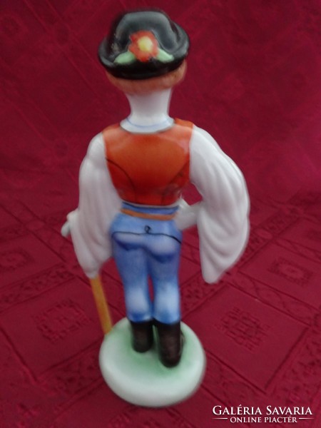 Herend porcelain figurative statue of a peasant boy with a pickaxe. Height 15 cm. He has!