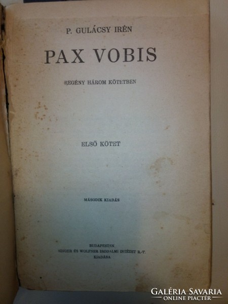 P. Gulácsy Irén: Pax Vobis I-III. 