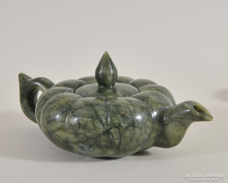 Antique Chinese jade tea set