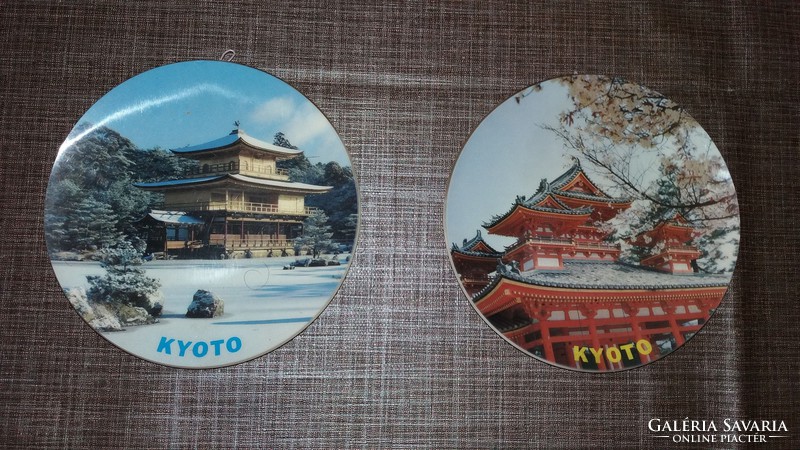 2db. japán KYOTO műanyag falitányér dísztányér