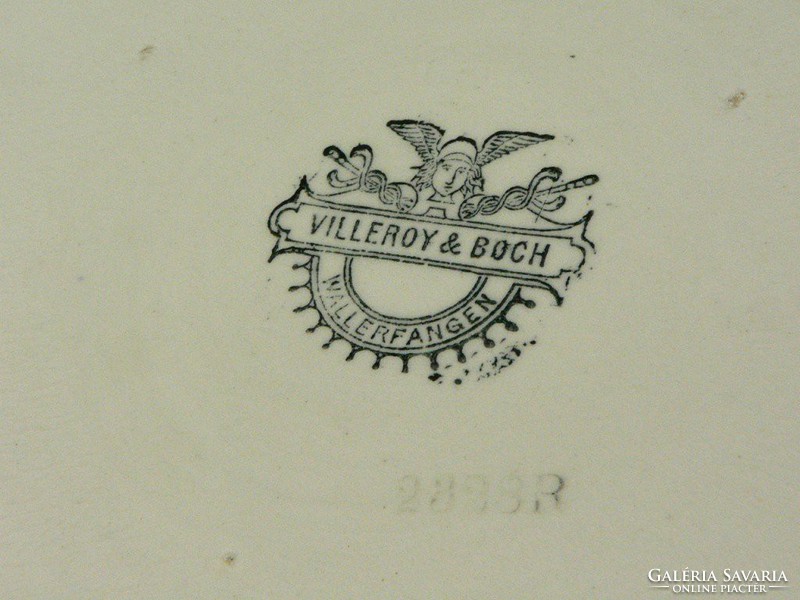 Vintage faience villeroy&boch / wallerfangen cyclamen pattern wash basin