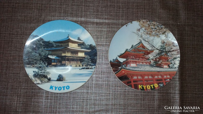 2db. japán KYOTO műanyag falitányér dísztányér