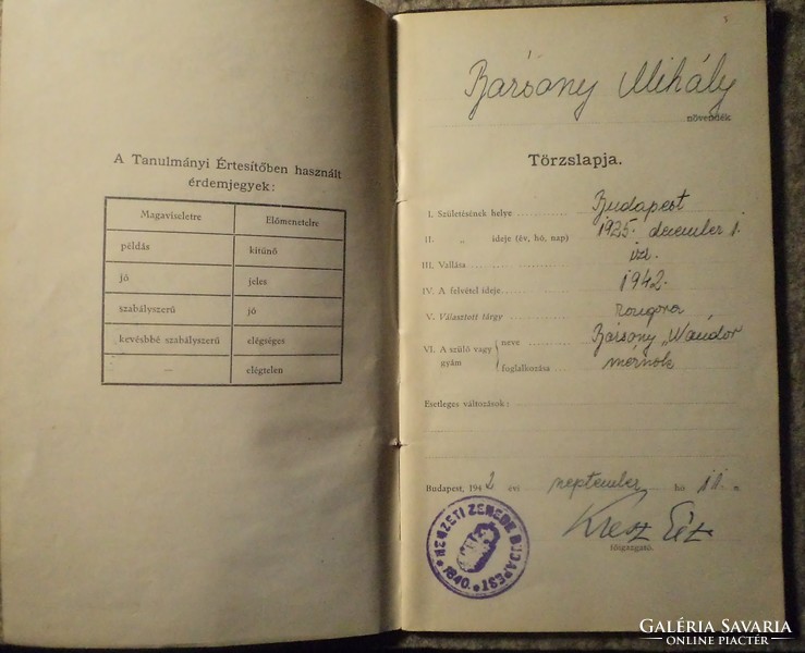 National music certificate 1942