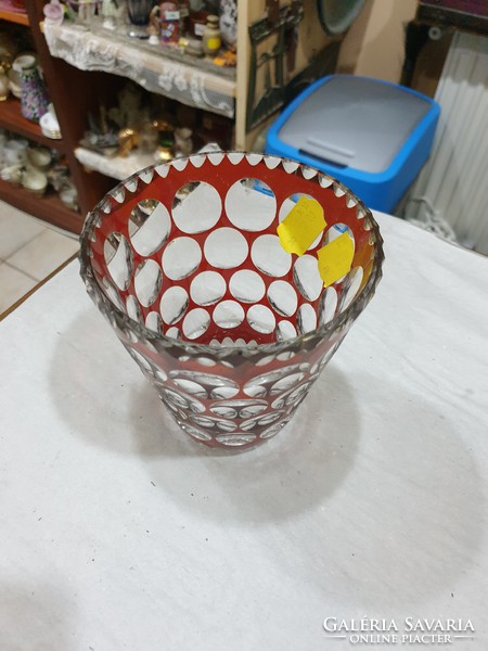 Hámozott kristály váza 