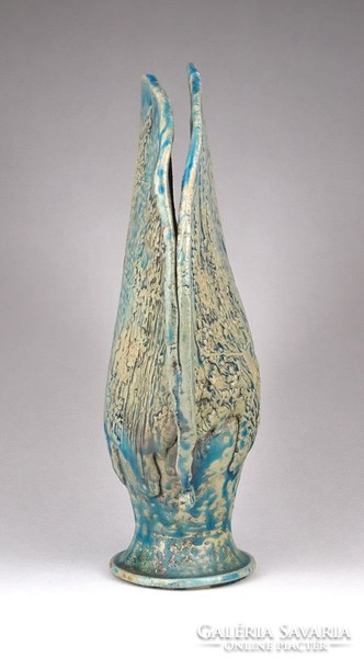 1A732 Jelzett iparművészeti kerámia váza 28.5 cm