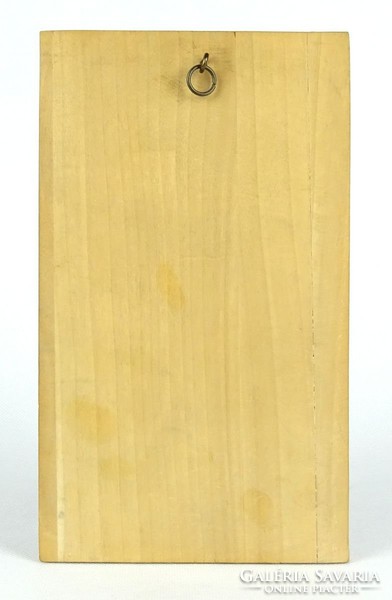 1A719 Szűz Mária jelzett réz falikép 21.5 x 12.5 cm