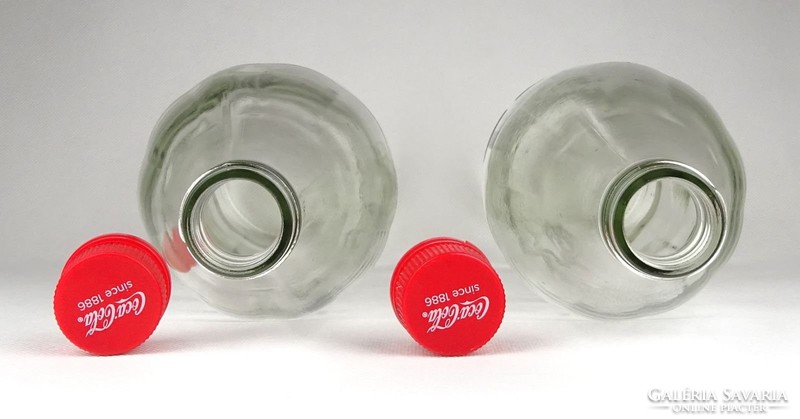 1A771 Két darab Olasz Coca Cola üveg palack 1 Liter 2016
