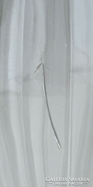 1A662 Régi különleges kiöntő dugós üveg 16 cm