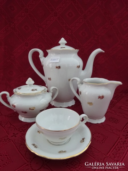 Czechoslovak porcelain coffee set with gold pattern and border. He has!