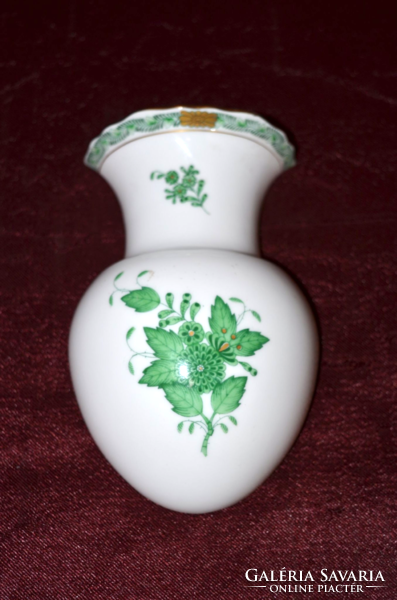 Herendi zöld Apponyi mintás fali váza
