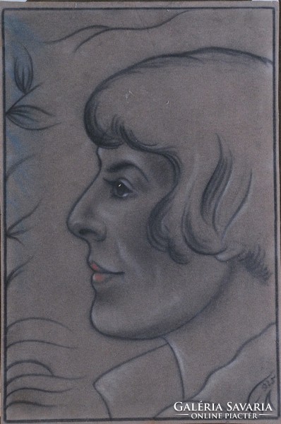 Attributed to Miklós Farkasházy (1895-1964): female portrait, 1935