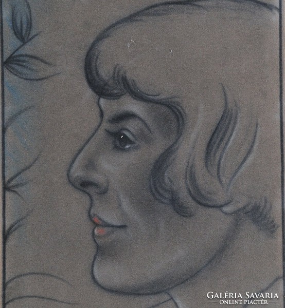 Attributed to Miklós Farkasházy (1895-1964): female portrait, 1935