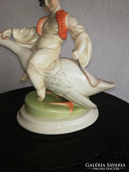 Beautiful Herend goose matyi, nipple, nostalgia piece, collector's beauty, 21 cm high.