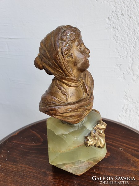 Art Nouveau female bust statue