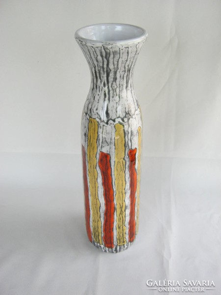 Zsűrizett iparművész retro kerámia váza 36 cm