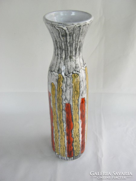 Zsűrizett iparművész retro kerámia váza 36 cm