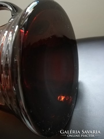 Old large glass jug 21 cm, 1.5 liters