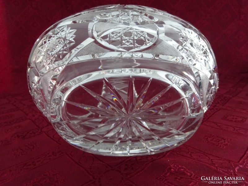 Ólomkristály gyönyörű kosár, asztalközép, magassága 18 cm. 
