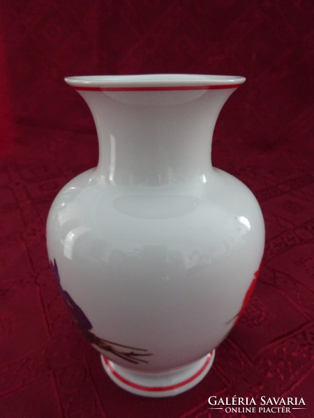 Hollóházi porcelán váza, magassága 14,5 cm. Vanneki!