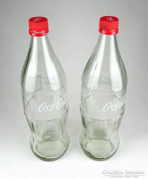 1A780 Két darab Olasz Coca Cola üveg palack 1 Liter 2016