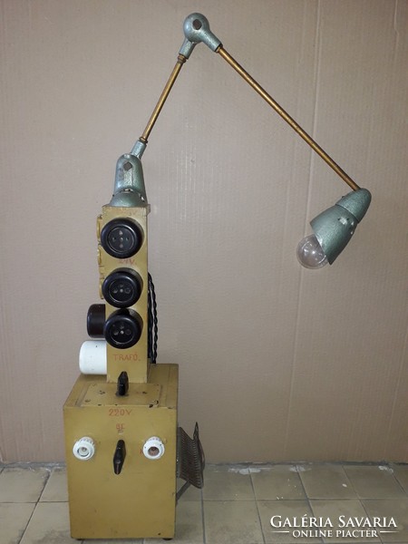 Mid century Loft Industrial trafó elosztó asztali lámpa műhely lámpa