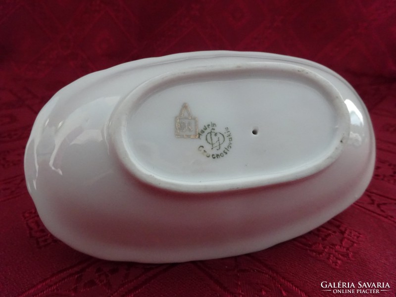 GEBRÜDER BENEDIKT ritka antik csehszlovák porcelán sótartó, hossza 13,5 cm. Vanneki!