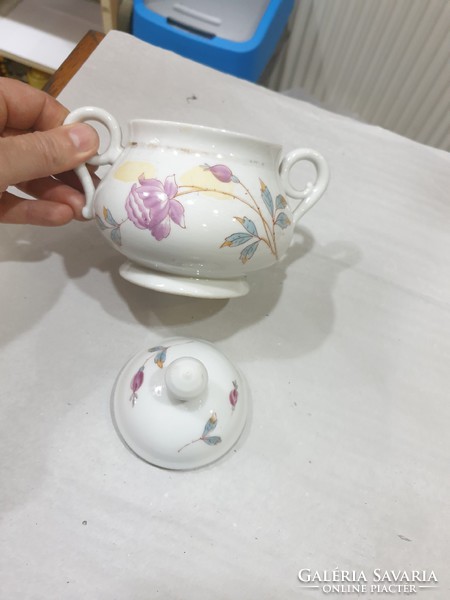 Régi osztrák porcelán cukortartó 