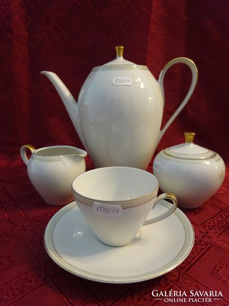 Schirnding bavaria antique quality porcelain coffee set for 8 people. Gold bordered. He has!