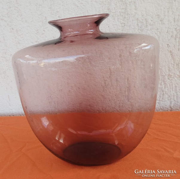 Mauve art deco style vase _ glass vase