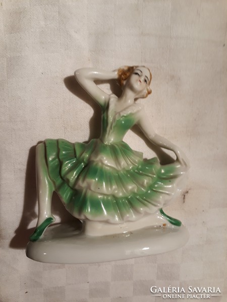 Régi német, hátulján számmal jelzett porcelán