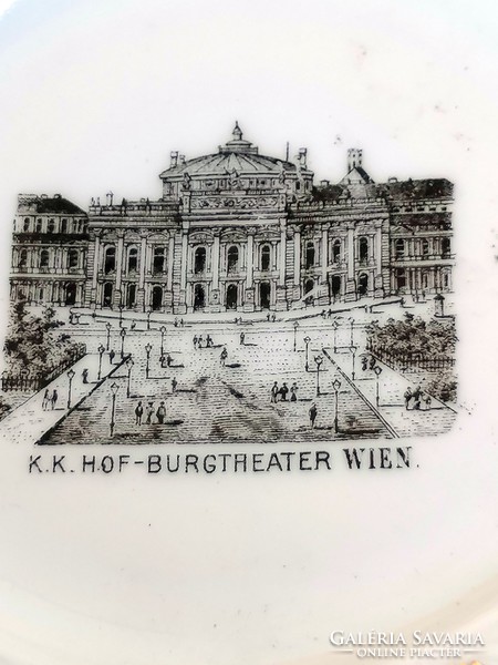 Áttört mintás Burgtheater régi emlék tál, gyűrű tálka 