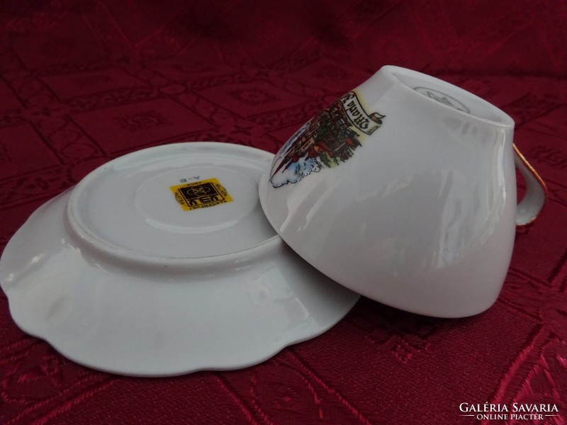 Kahla quality German porcelain coffee cup + placemat, showcase quality. He has!
