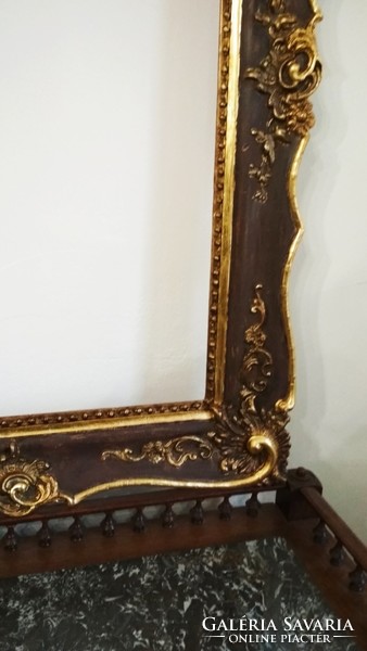 Old picture and mirror frame