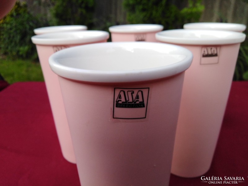 ASA minőségi porcelán váza  17x9 cm 6 db  pink 