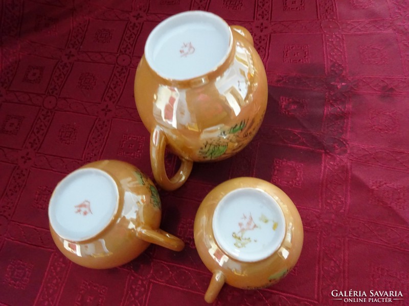Japán porcelán kávéskészlet, három darabos. Vanneki!