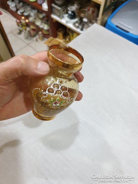 Csehszlovák üveg váza 
