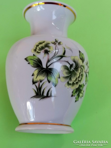 Retró Hollóházi porcelán öbös váza