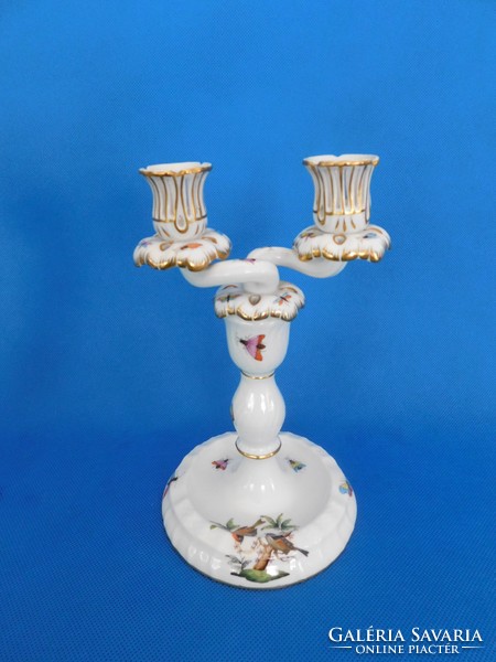 Herend rothschild 2 prong candlesticks in a pair