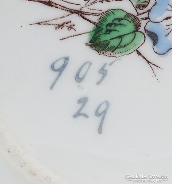 1A869 Antik vastagfalú komacsésze komabögre 1900-as évek eleje