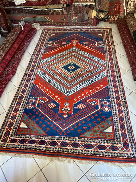 Hand-knotted Kazakh carpet 155x290