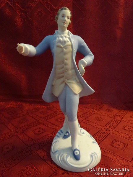 ROYAL DUX  csehszlovák porcelán figura, barokk  férfi, magassága 23 cm. Vanneki!
