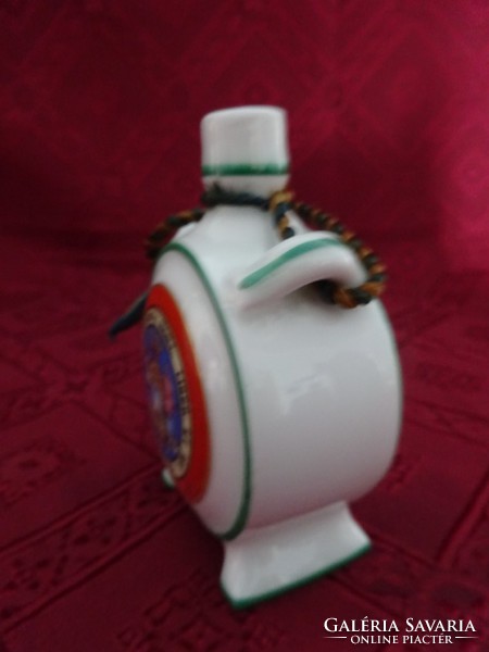 Zsolnay porcelain, antique, shield-sealed bottle. Height 9 cm. He has!